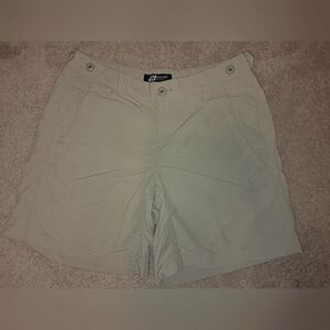 Womens Eddie Bauer Sport Khaki nylon hiking shorts, 6" inseam, size 2, outdoors